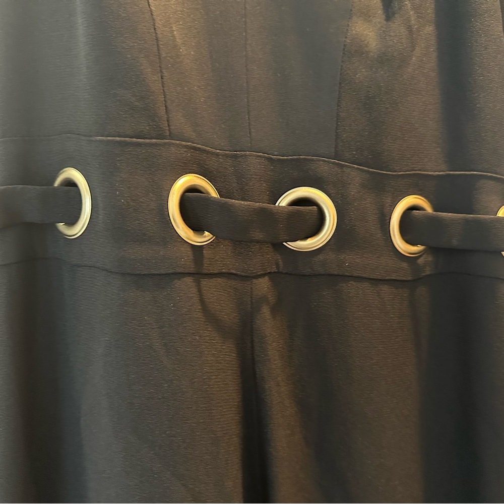 Ramy Brook Black Jumpsuit Sleeveless Gold Details wide leg size 4 - Picture 5 of 8